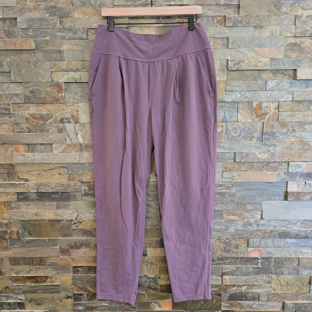 Athleta Women's Elation Pant Purple Size Large Yoga Athletic Pockets